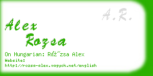 alex rozsa business card